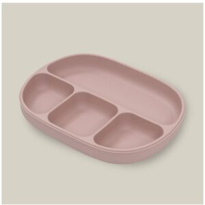 INTERBABY SILIKONSKI TANJUR S POKLOPCEM - DARK PINK - Slika 3