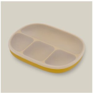 INTERBABY SILIKONSKI TANJUR S POKLOPCEM - EARTH OCHER - Slika 4