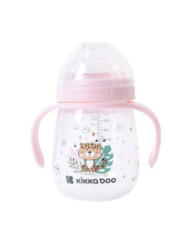 KIKKA BOO BOČICA SA SILIKONSKIM USNIKOM 240 ML - SAVANNA PINK