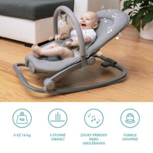 ZOPA LEŽALJKA RELAX 2 - MINT TRIANGLES/GREY - Slika 5