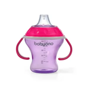 BABYONO NEPROLIJEVAJUĆA ČAŠA NATURAL LJUBIČASTO-ROZA - Slika 2