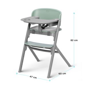 KINDERKRAFT HRANILICA LIVY MASLINASTO ZELENA + NJIHALJKA CALMEE - SIVA - Slika 5