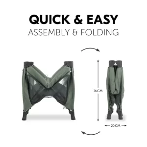 HAUCK PUTNI KREVETIĆ SLEEP N PLAY SQ SET - DARK GREEN - Slika 6