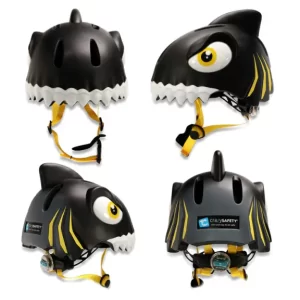 CRAZYSAFETY 3D DJEČJA KACIGA SHARK BLACK - S LED SVJETLOM - Slika 3