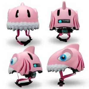 CRAZYSAFETY 3D DJEČJA KACIGA SHARK PINK - S LED SVJETLOM - Slika 2