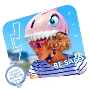 CRAZYSAFETY 3D DJEČJA KACIGA SHARK PINK - S LED SVJETLOM - Slika 4