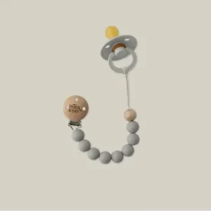 INTERBABY SILIKONSKI DRŽAČ DUDE - PETROL GREY - Slika 3