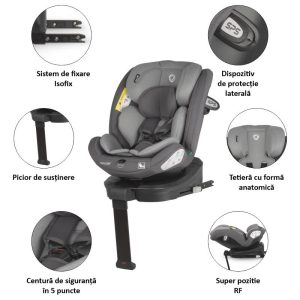 COCCOLLE SIDRA I-SIZE AUTOSJEDALICA 40-150 CM - DIAMOND BLACK - Slika 7