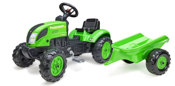 Falk traktor s prikolicom Country Farmer green