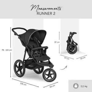 Hauck kolica Runner 2 Black - Slika 3