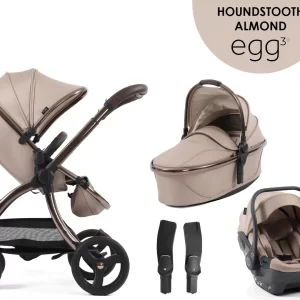 egg3® dječja kolica 4u1 - Special Edition Houndstooth Almond