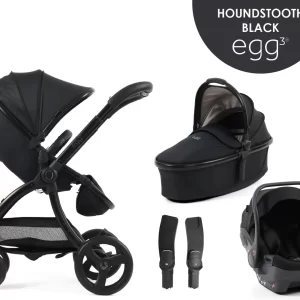 egg3® dječja kolica 4u1 - Special Edition Houndstooth Black