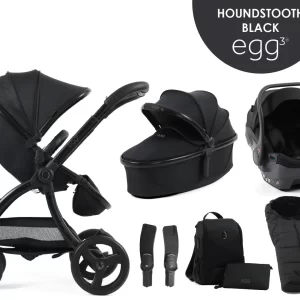 egg3® dječja kolica 6u1 - Special Edition Houndstooth Black