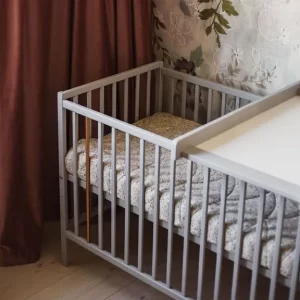 Woodies podloga za previjanje za krevetić grey - Slika 5