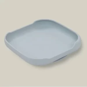InterBaby silikonski tanjur s vakuumskom podlogom Blue Grey - Slika 2