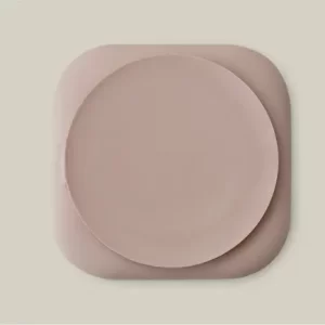 InterBaby silikonski tanjur s vakuumskom podlogom Dark Pink - Slika 2