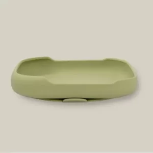 InterBaby silikonski tanjur s vakuumskom podlogom Olive Green