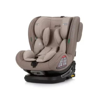 Chipolino autosjedalica I-SIZE 40-150 cm ISOFIX 360 "PEAK" macadamia
