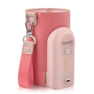 Lionelo Thermup Go Evo električni prijenosni grijač bočica, Coral Pink