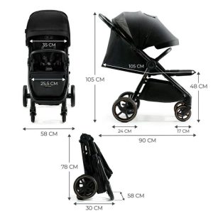 Kinderkraft sportska kolica Mitzy, Ink Black - Slika 6