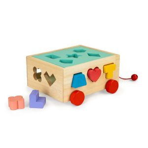 Ecotoys Drvena kolica s kockama - Slika 2