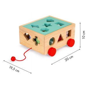 Ecotoys Drvena kolica s kockama - Slika 4