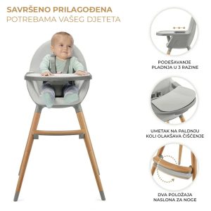 Kinderkraft Hranilica Fini 2 2u1, Grey - Slika 2
