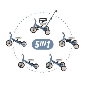 PETITE&MARS Tricikl Turbo 5 u 1, Ocean Blue - Slika 2