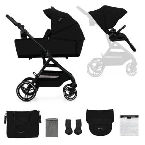 Kinderkraft dječja kolica Yoxi 2u1, Pure Black - Slika 2