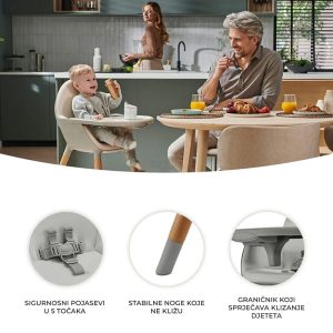 Kinderkraft Hranilica Fini 2 2u1, Grey - Slika 3
