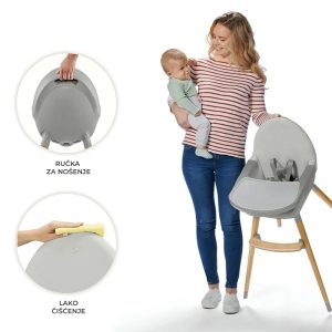 Kinderkraft Hranilica Fini 2 2u1, Grey - Slika 4