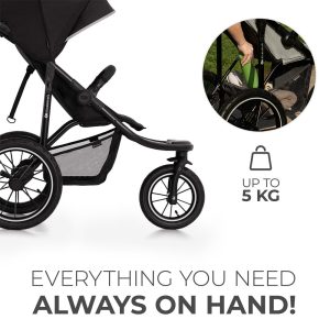 Kinderkraft sportska kolica s tri kotača HELSI 2, Black - Slika 4