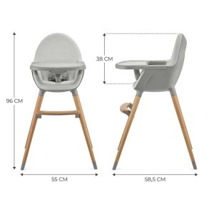 Kinderkraft Hranilica Fini 2 2u1, Grey - Slika 7