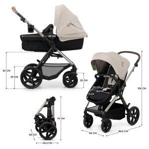KINDERKRAFT KOLICA MOOV 2 3U1 MINK PRO - MOONLIGHT GREY - Slika 14