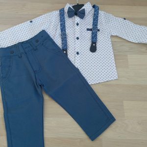 ODIJELO ZA KRŠTENJE TERRY - BIJELO/SVJETLO PLAVO BR. 80