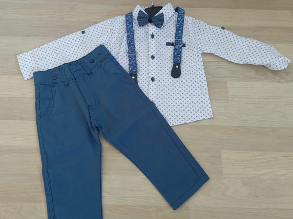 ODIJELO ZA KRŠTENJE TERRY - BIJELO/SVJETLO PLAVO BR. 80