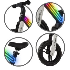 KIDWELL SUNO LED BALANS BICIKL - CRNO BIJELI - Slika 4