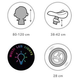 KIDWELL SUNO LED BALANS BICIKL - CRNO BIJELI - Slika 6