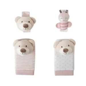 SET ZVEČKI ZA STOPALA I ZAPEŠĆA BEAR - ROZA - Slika 2