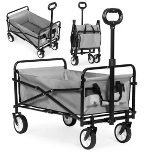 Sklopiva transportna kolica 48x90 Siva - nosivost 100 kg