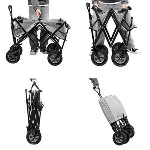 Sklopiva transportna kolica 48x90 Siva - nosivost 100 kg - Slika 2