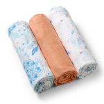 BABYONO TETRA PELENE MUSLIN CVIJEĆE - BOJA BRESKVE