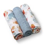 BABYONO TETRA PELENE MUSLIN SAFARI - PASTELNO PLAVA
