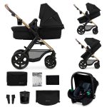 KINDERKRAFT KOLICA MOOV 2 3U1 MINK PRO - PURE BLACK