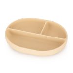 PETITE&MARS SILIKONSKI OVALNI TANJUR S ODJELJCIMA I VAKUUMOM 6M+ TAKE&MATCH - DESERT SAND