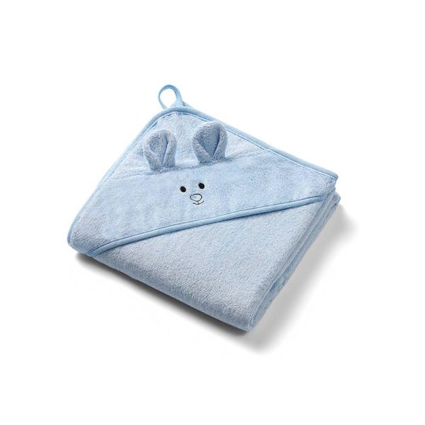 BABYONO RUČNIK BAMBUS 100X100 CM WITH EARS - PLAVA