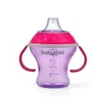 BABYONO NEPROLIJEVAJUĆA ČAŠA NATURAL LJUBIČASTO-ROZA - Slika 2