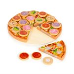 Ecotoys Drvena pizza s čičkom za rezanje od 27 elemenata - Slika 2
