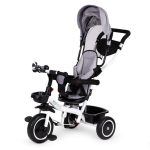 Ecotoys Tricikl s okretnim sjedalom 360 s bijelom konstrukcijom, siva - Slika 8