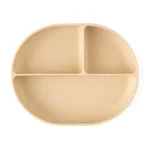 PETITE&MARS SILIKONSKI OVALNI TANJUR S ODJELJCIMA I VAKUUMOM 6M+ TAKE&MATCH - DESERT SAND - Slika 2